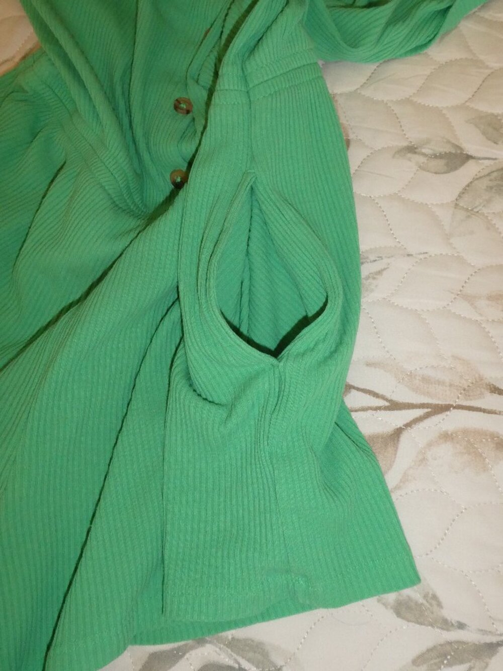 Old Navy Girls Green Ribbed Henley Romper Size XL (14-16) - Picture 7 of 7